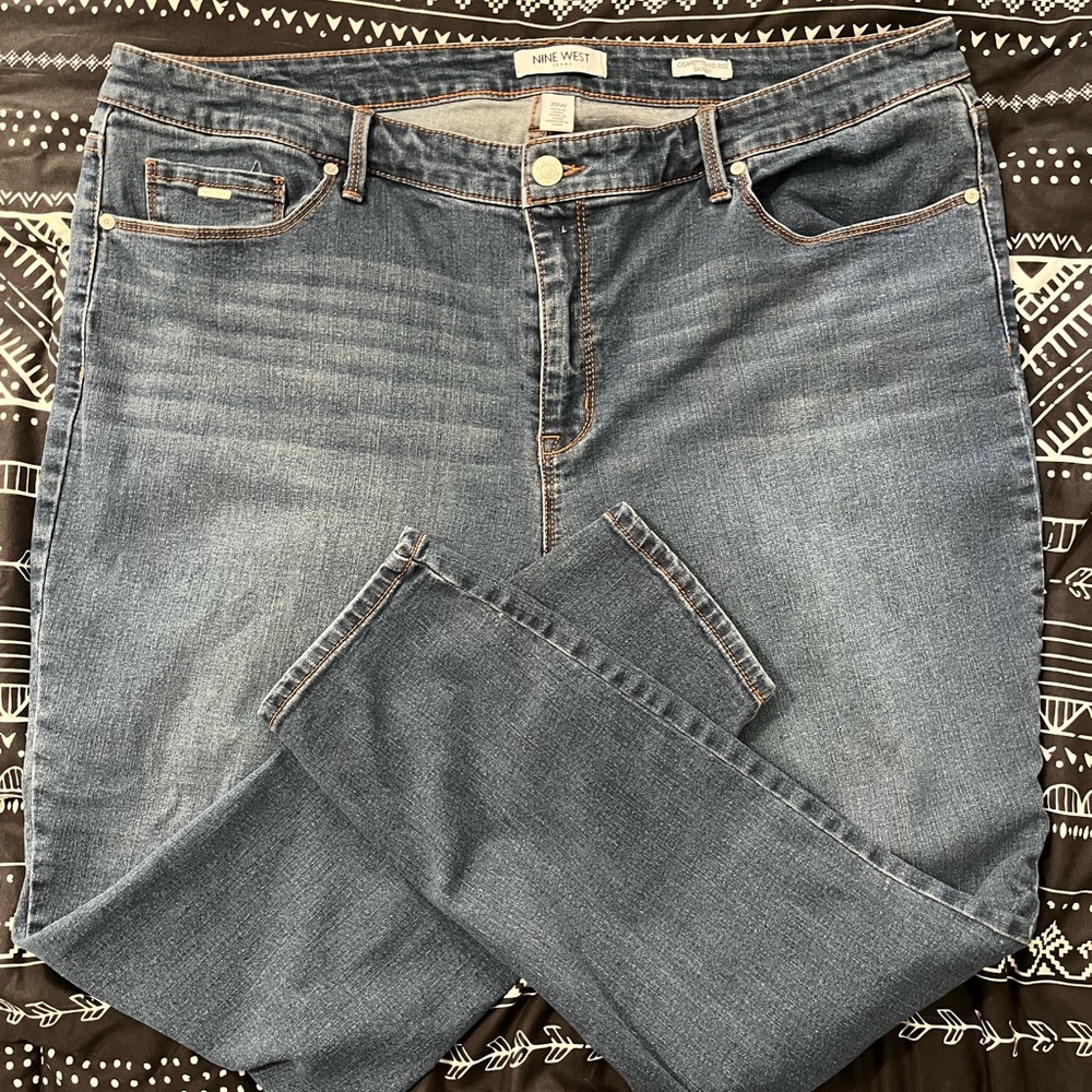 Nine West Blue Cigarette/Mid Rise Skinny Jeans